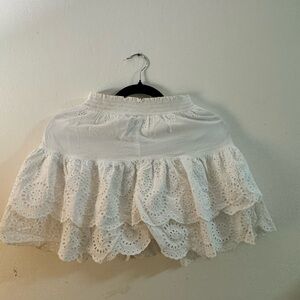 Steve Madden White Eyelet A-Line Skirt